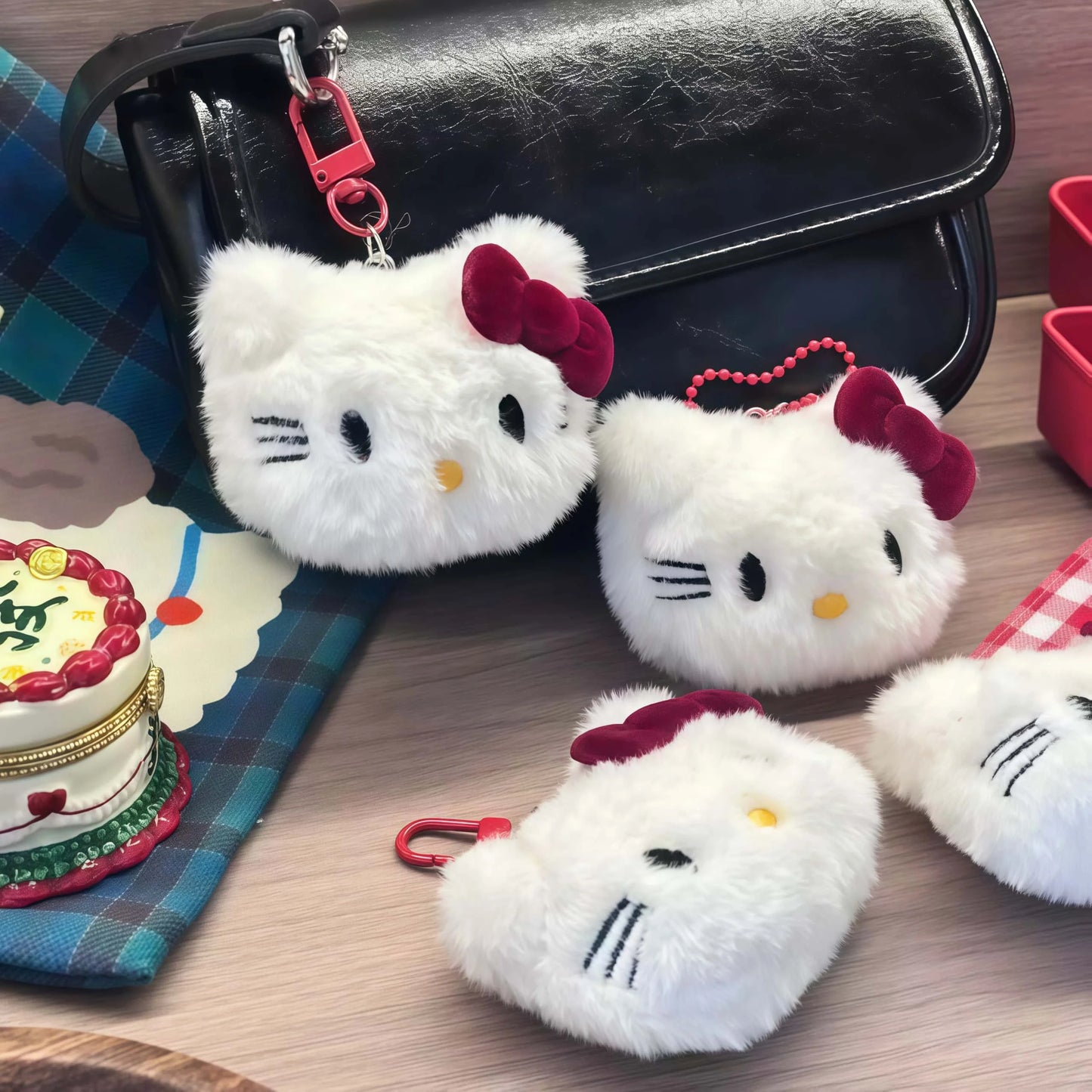 Kitty Plush Keychain Bag Charm