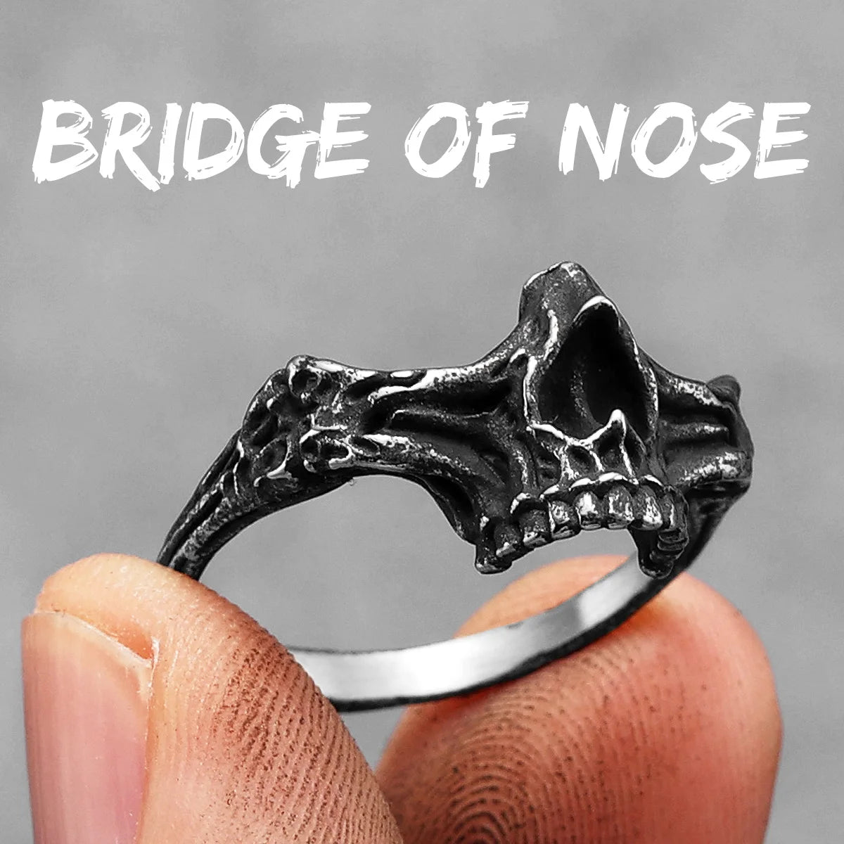 Rose Skull Men Ring