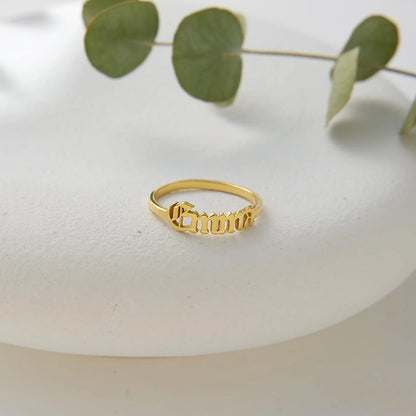 EMMA - Custom Name Ring - Personalized Ring