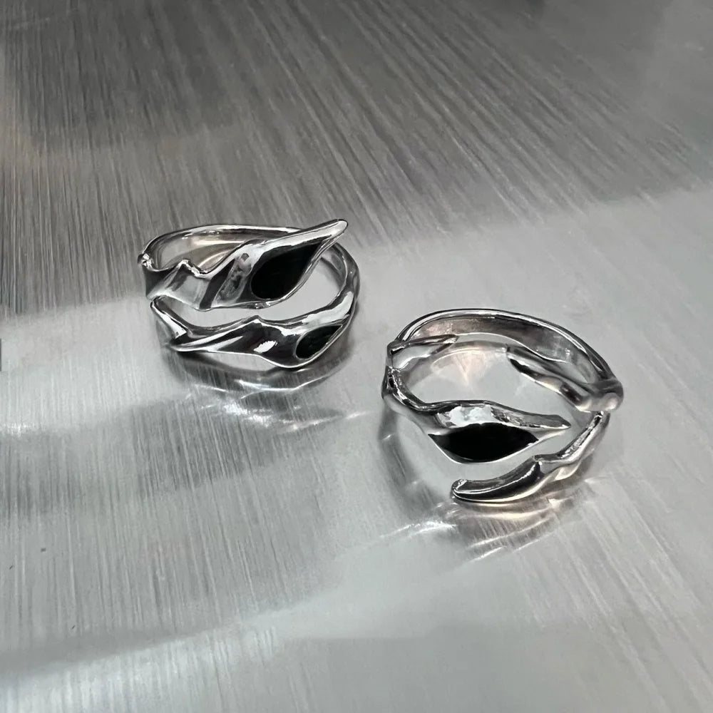 Hip Hop Gothic Punk Irregular Blade Opening Ring
