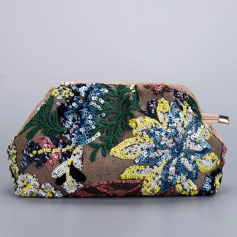 Floral Sequin Bag