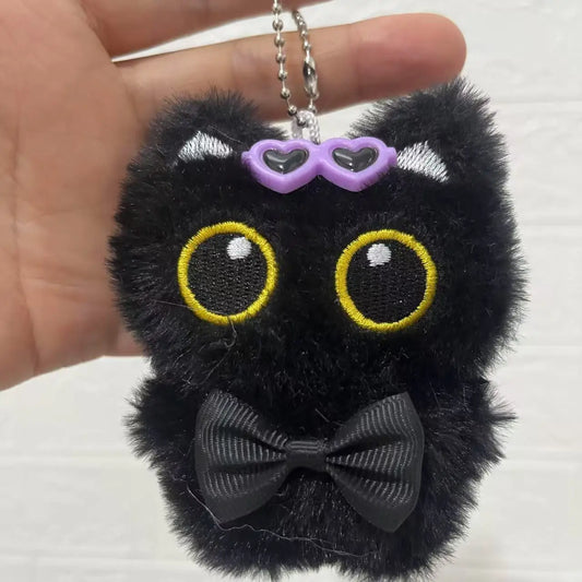 Black Cat Plush Keychain - Bag Charm