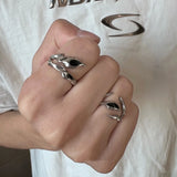 Hip Hop Gothic Punk Irregular Blade Opening Ring