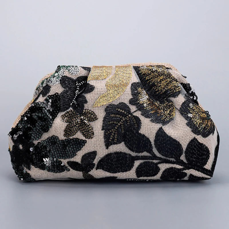 Floral Sequin Bag