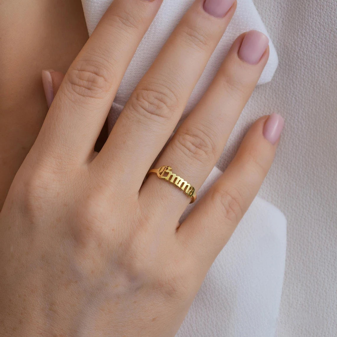 EMMA - Custom Name Ring - Personalized Ring