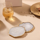 Natural resin agate coasters