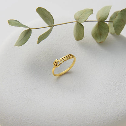 EMMA - Custom Name Ring - Personalized Ring