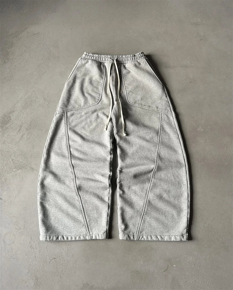 2025 Street Hip-hop Goth Harajuku Fashion Versatile Straight Wide-leg Pants Men American Retro Y2K Casual Loose Trousers Women