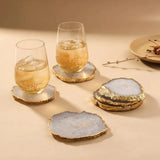 Natural resin agate coasters