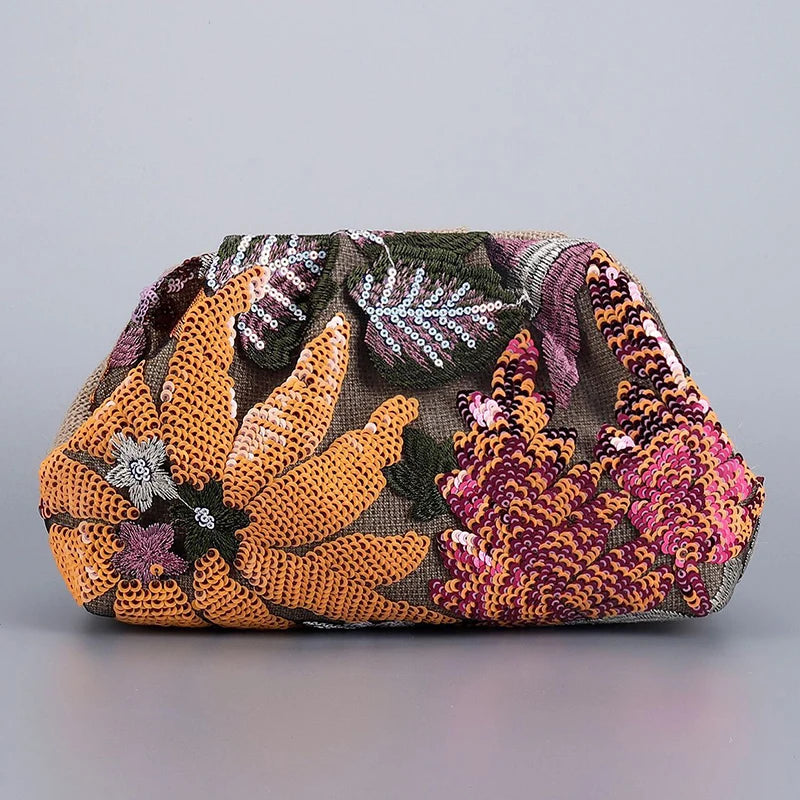 Floral Sequin Bag