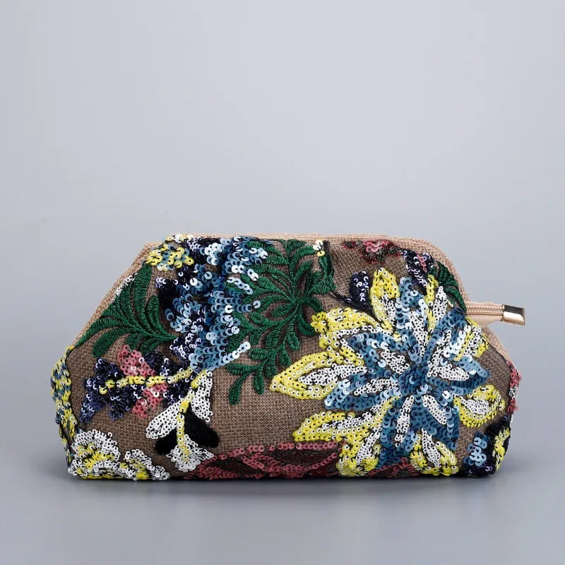 Floral Sequin Bag