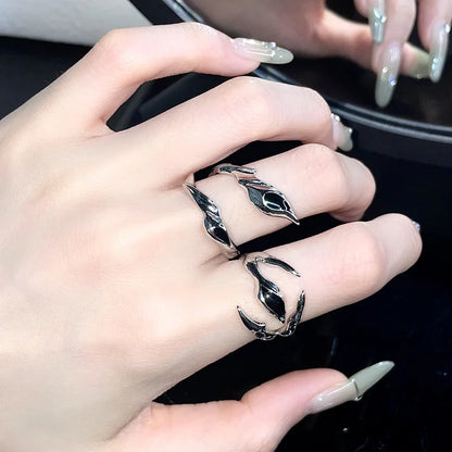 Hip Hop Gothic Punk Irregular Blade Opening Ring