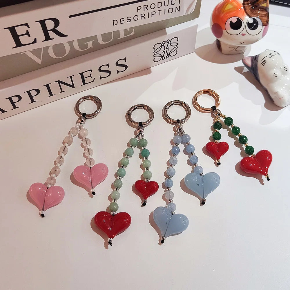 Y2K Hearts Keychain - Bag Charm
