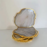 Natural resin agate coasters