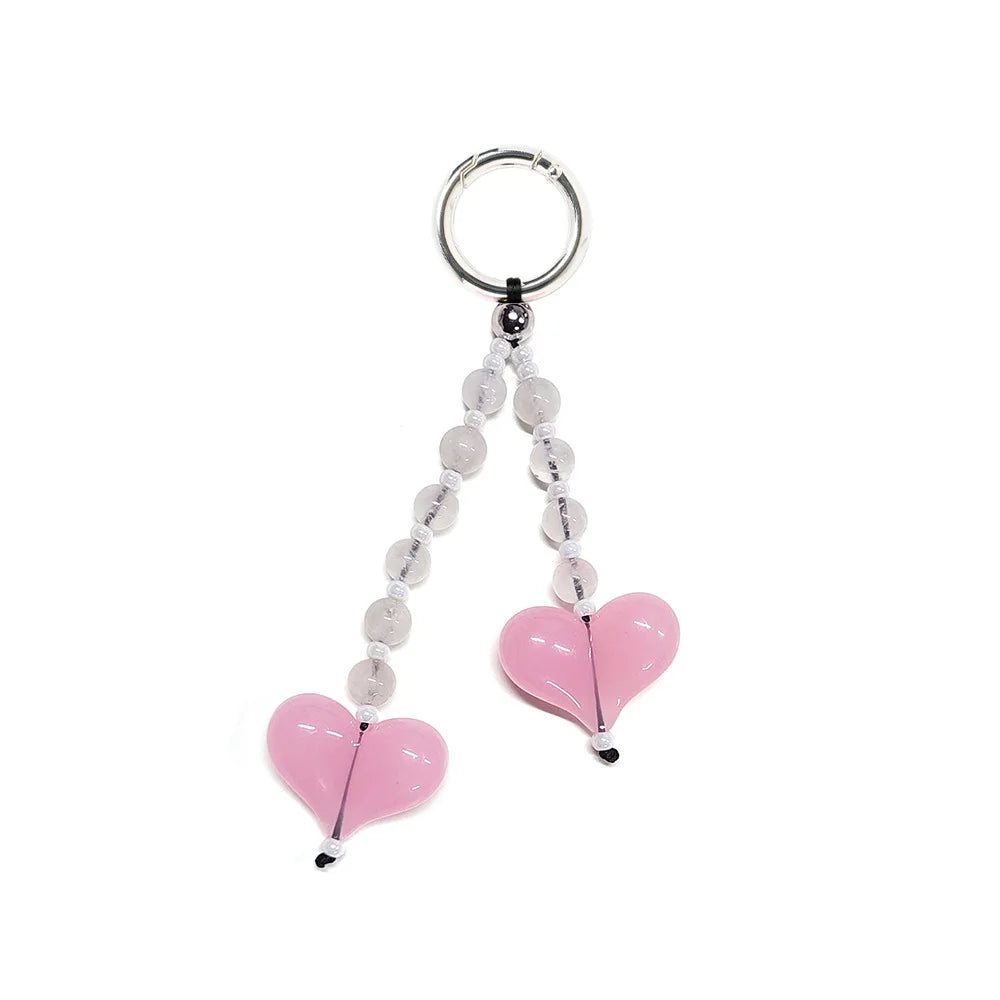 Y2K Hearts Keychain - Bag Charm