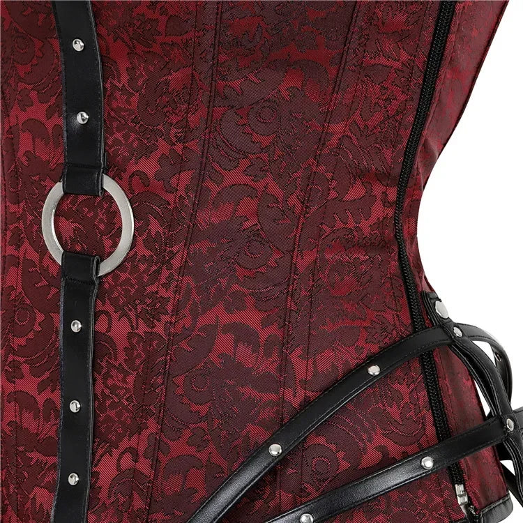 Steampunk Corset Top Women Gothic Punk Overbust Corsets and Bustiers Medieval Retro Corselet Halloween Pirate  Cosplay Costume
