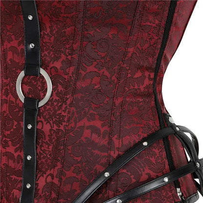 Steampunk Corset Top Women Gothic Punk Overbust Corsets and Bustiers Medieval Retro Corselet Halloween Pirate  Cosplay Costume