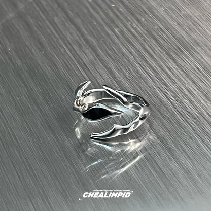 Hip Hop Gothic Punk Irregular Blade Opening Ring