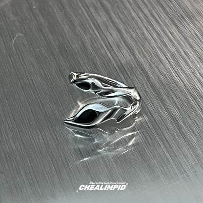Hip Hop Gothic Punk Irregular Blade Opening Ring