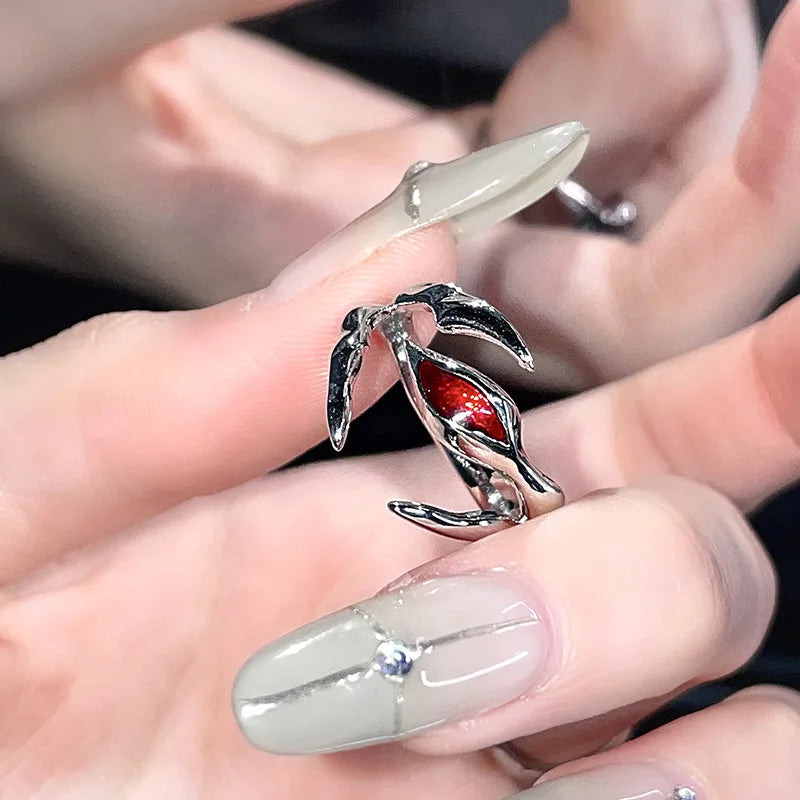 Hip Hop Gothic Punk Irregular Blade Opening Ring