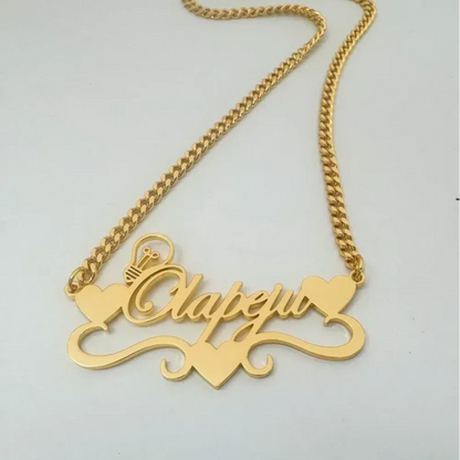 Cuban chain personalized elegant necklace - custom nameplate necklace