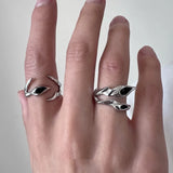 Hip Hop Gothic Punk Irregular Blade Opening Ring