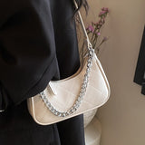 Diamond Embroidery Thread Silver Crossbody Popular Shoulder Underarm Bag