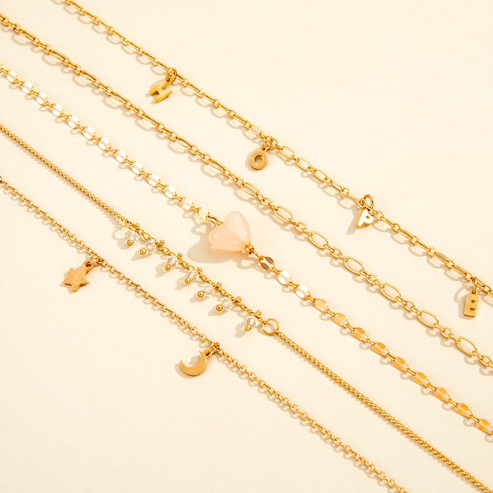 Star Moon Love Bracelet Set