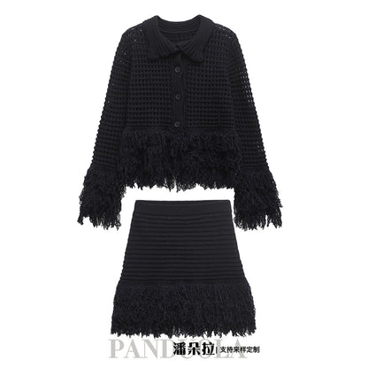 Victoria Set - European Knitted Coat and Skirt Set