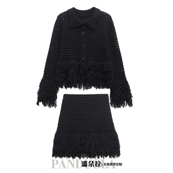 Victoria Set - European Knitted Coat and Skirt Set