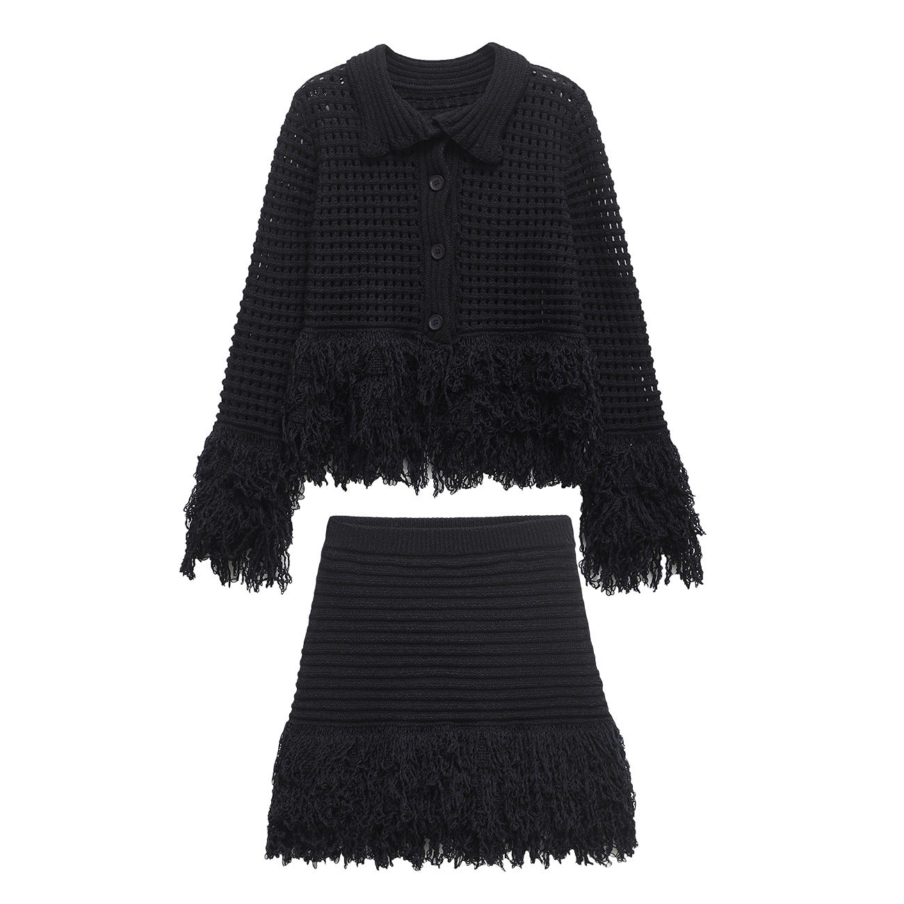 Victoria Set - European Knitted Coat and Skirt Set