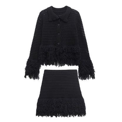 Victoria Set - European Knitted Coat and Skirt Set
