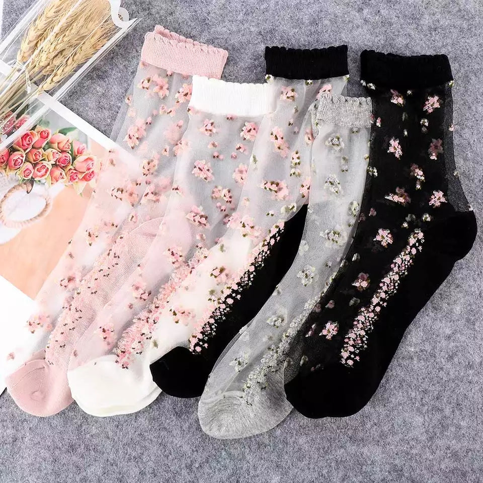 Soft Flowers Socks