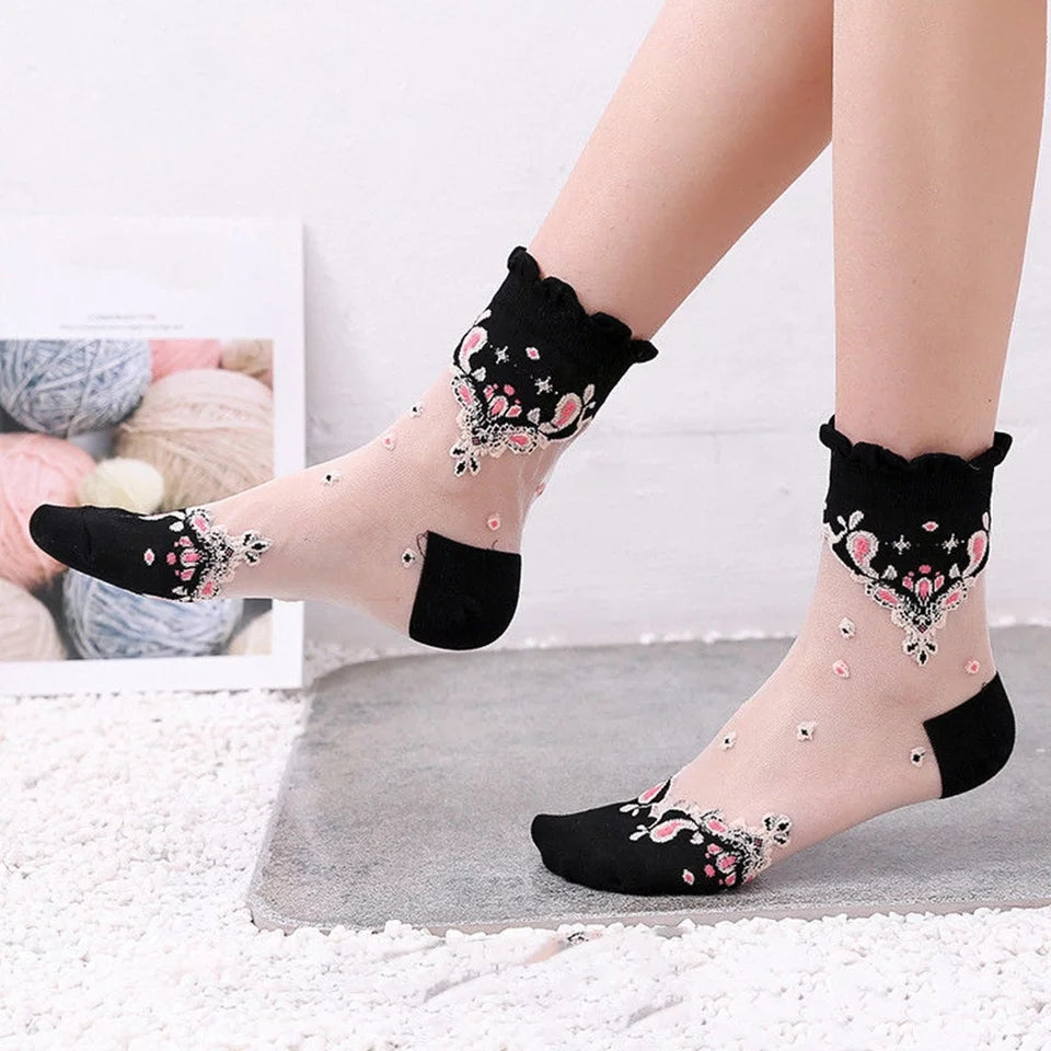Soft Flowers Socks