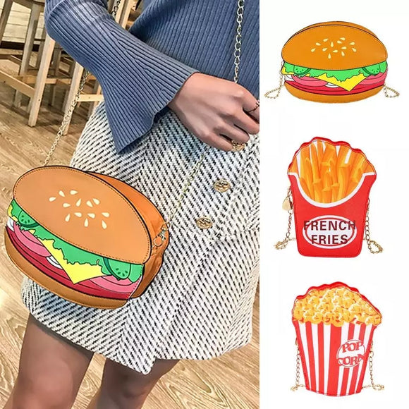 Burger Fries and PopCorn Bag