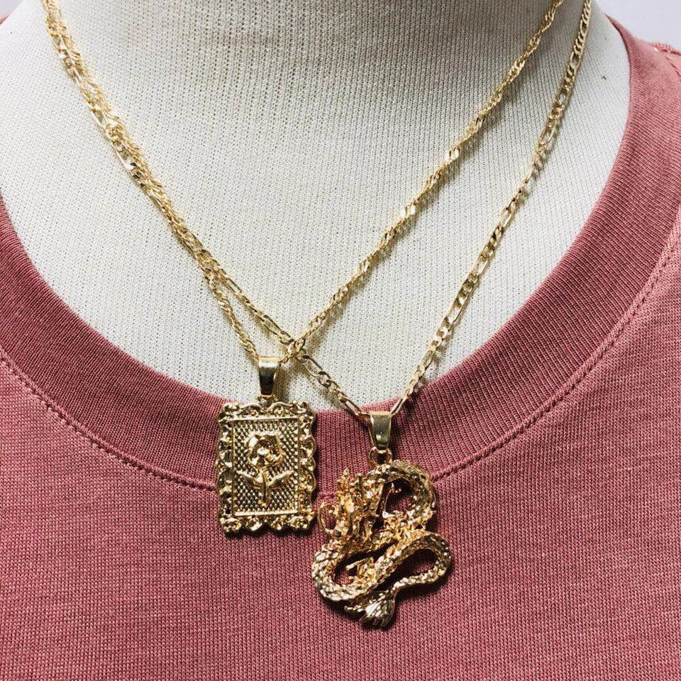 Rose&Dragon Necklace set