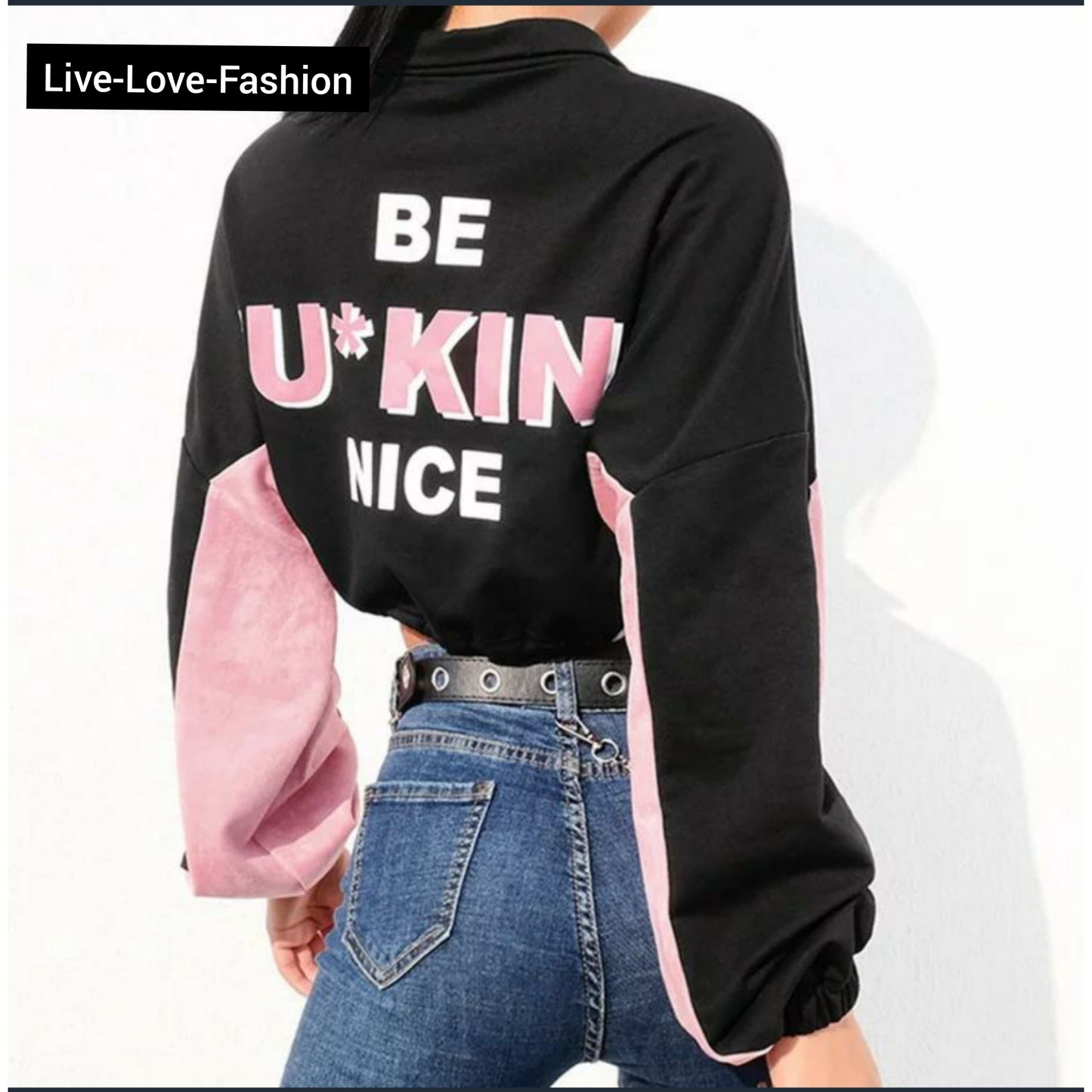 Be F** Nice Crop Top Hoodie