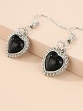 Witch Black Heart Earrings Vintage Dark Simple Jewelry Accessories Pendant Hoop Designer Earrings Women Trending Products 2023