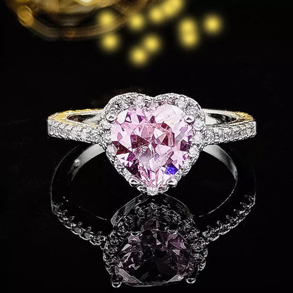 Hübscher rosa Herzring