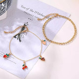 Double Cherry Anklet