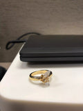 Crescent Moon Crystal Ring