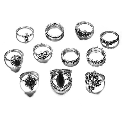 Black Stones Ring set