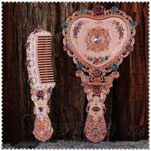 Vintage Mirror Comb Set