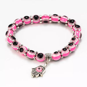 Color Stones Evil Eye Bracelet