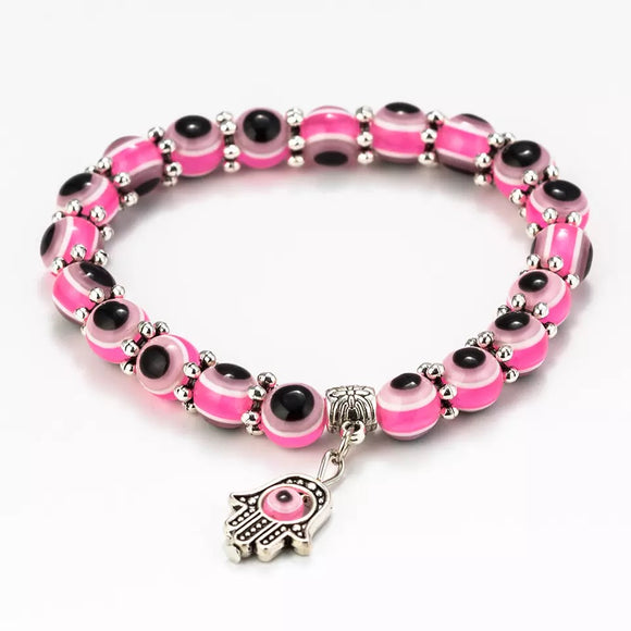 Color Stones Evil Eye Bracelet