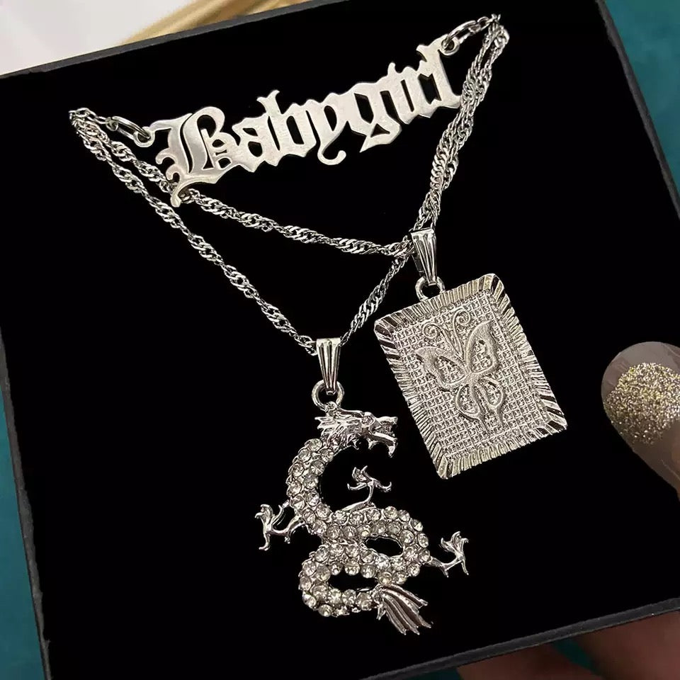 „Babygirl“ 3-teiliges Halskettenset