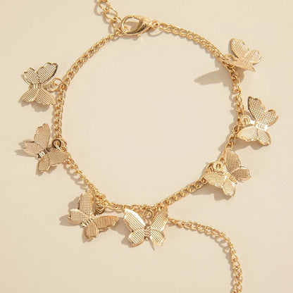 Gold Butterfly Bracelet Ring