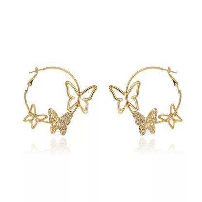 Butterfly Hoops Earrings