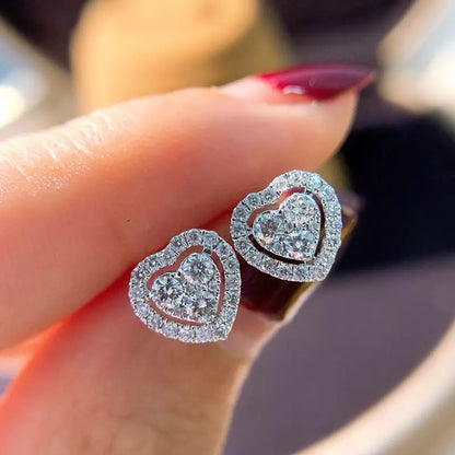 Crystal Crush Heart Studs