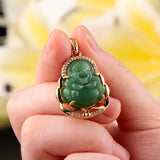 Green Jade Buddha Necklace